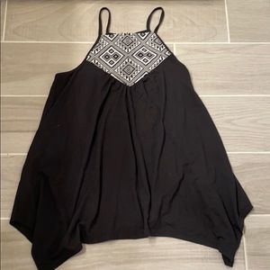 Black Aztec tank top
